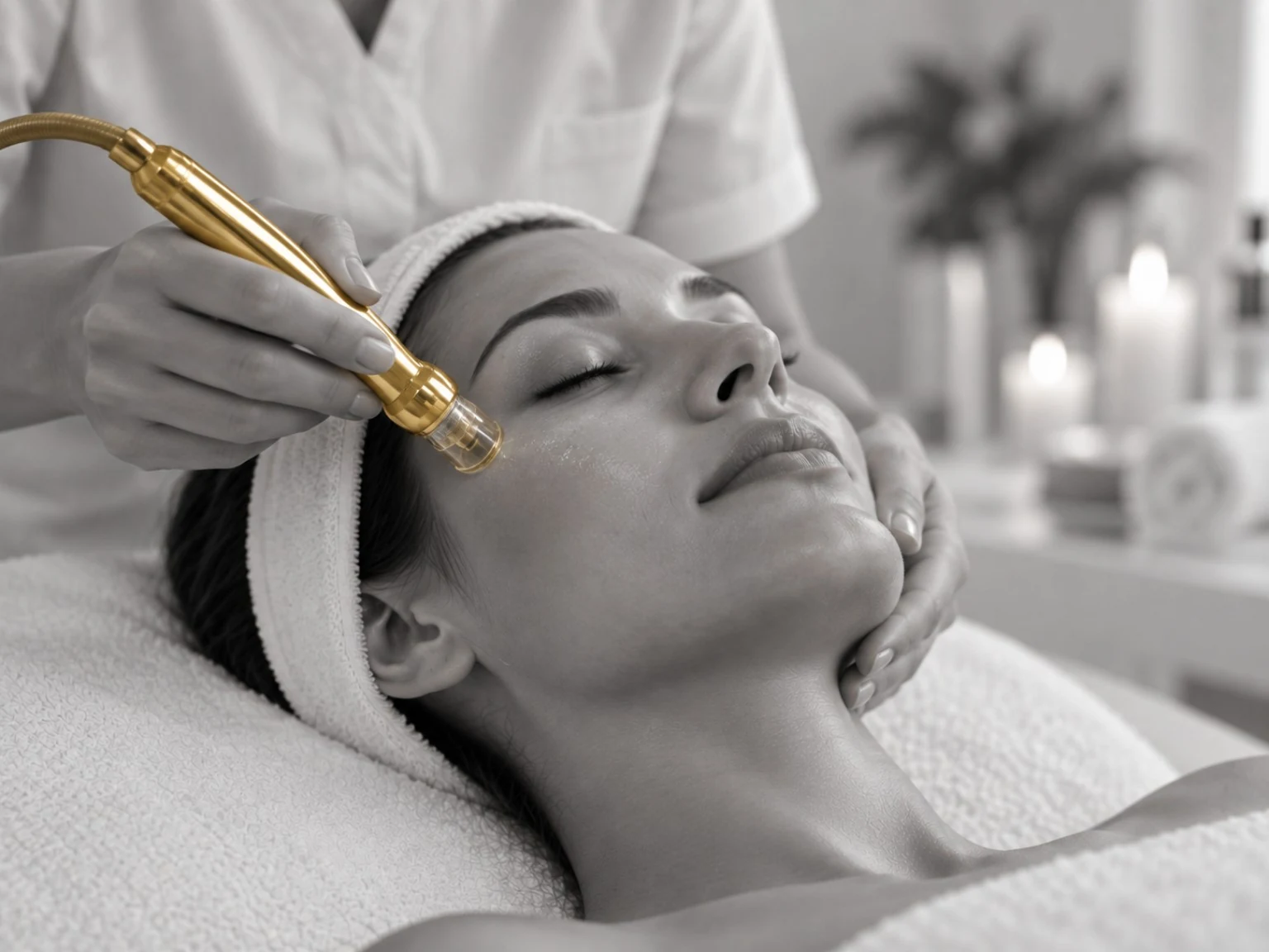 An advanced facial treatment using a specialist suction device